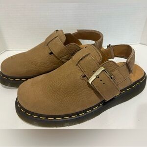 Dr Martens JORGE II TUMBLED NUBUCK LEATHER SLINGBACK MULES Size W8/M7 NEW!